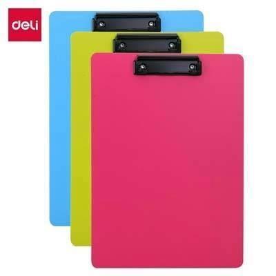 Carpeta de Pinza A4 Plastico Deli Rio EF75202 colores surtidos sin tapa