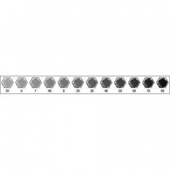 Lápiz grafito Faber-Castell 9000 caja 12 (8B-2H) 119065