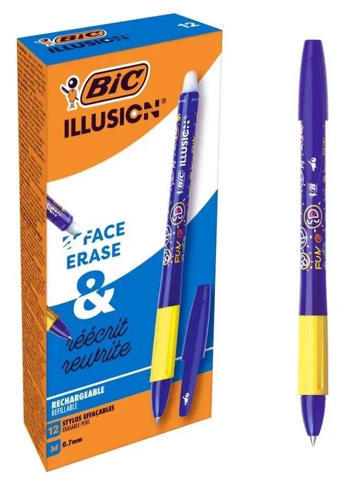 Boligrafo Bic Illusion Gel borrable azul 516518