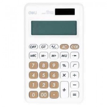 Calculadora de bolsillo Deli EM120 12 dígitos blanco
