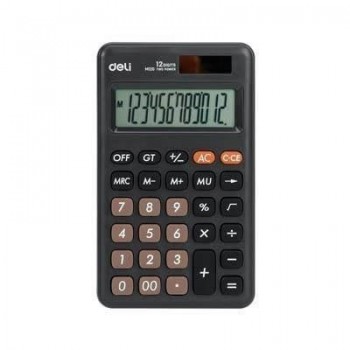 Calculadora de bolsillo Deli EM120 12 dígitos negro