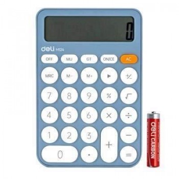 Calculadora de bolsillo Deli EM124 12 dígitos azul