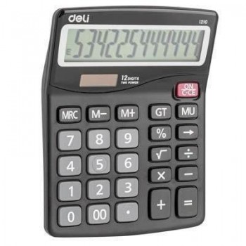 Calculadora Deli E1210 12 digitos Negro