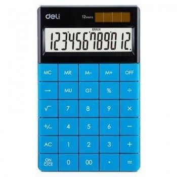 Calculadora Deli E1589 12 digitos Azul