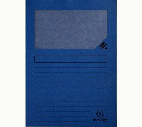 Subcarpeta Exacompta 50102E A4 130GR P/100 azul vivo con ventana