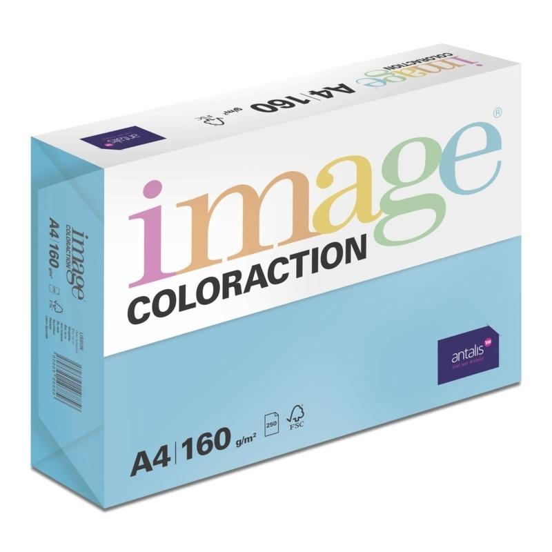 Papel azul turquesa A4 160GR. Paquete 250 hojas Image coloraction 266752