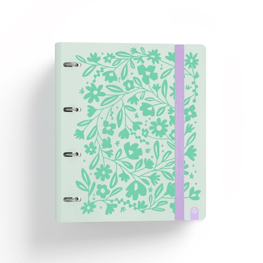 Carpebloc Carchivo 12457445 A4 4 anillas 35mm 100H 90G cuadros 5x5 Print2 Verde pastel