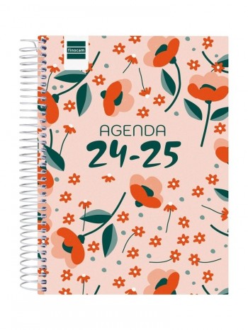 Agenda escolar 2024-2025 Finocam 4º dia pagina Cool floral 645060625