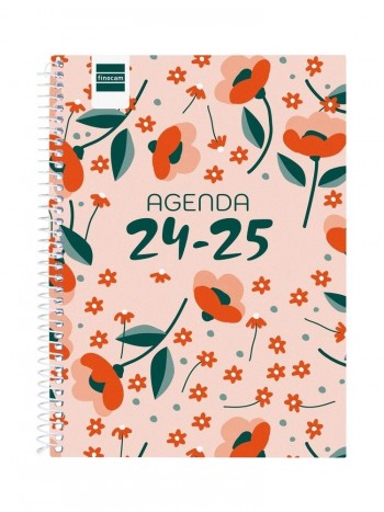 Agenda escolar 2024-2025 Finocam 4º semana vista Cool floral 645040625