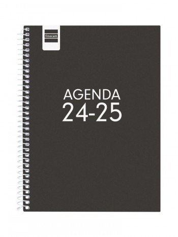 Agenda escolar 2024-2025 Finocam 4º semana vista Cool negro 645040325