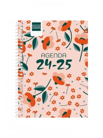 Agenda escolar 2024-2025 Finocam 8º semana vista Cool floral 645000625