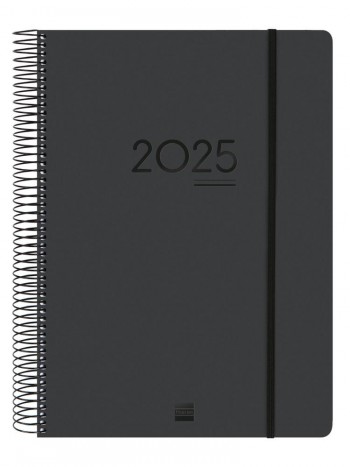 Agenda escolar 2024-2025 Finocam 16 meses E40 dia pagina Ikon negro 626730125