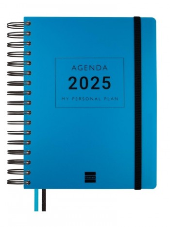 Agenda escolar 2024-2025 Finocam 16 meses 4º semana vista vertical Tempus azul 626600425