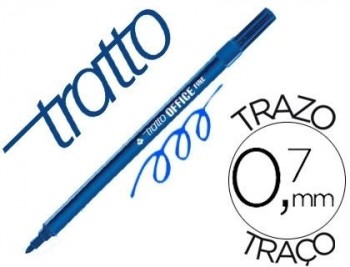 Rotulador Tratto office fine punta de fibra azul 0,7 MM. F730501