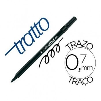 Rotulador Tratto office fine punta de fibra negro 0,7 MM. F730503