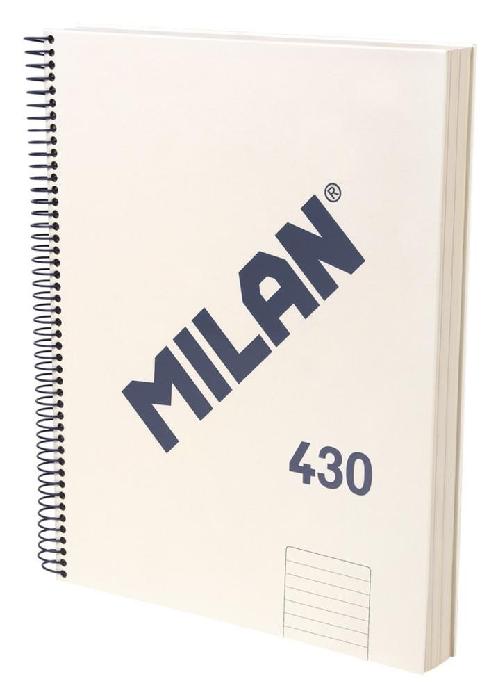 Bloc espiral Milan 57142E120BG A4 120 hojas 95 gramos tapa dura horizontal beige serie 430