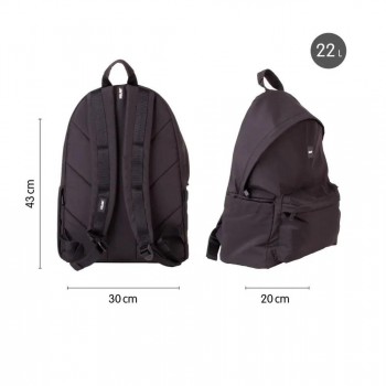 Mochila 41cm. serie Shadow, negro 624605DW Milan
