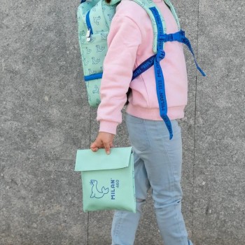 Mochila infantil con compartimento isotérmico 33cm., colección 460 since 1918, verde 6247Z460GR Milan