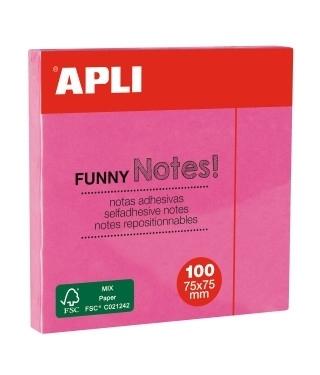 Taco notas Apli 76x76 fucsia 11898