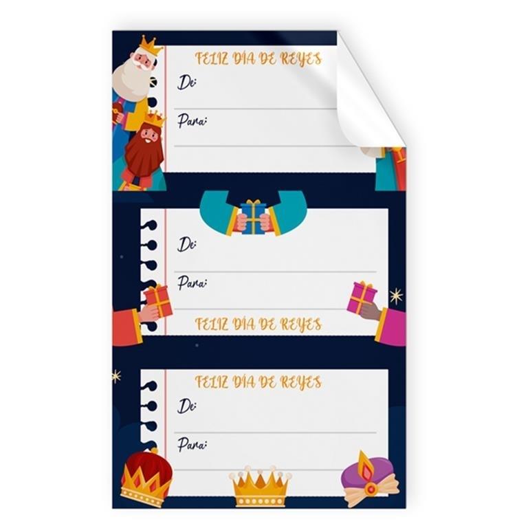 BLISTER 9 STICKERS NAVIDAD REYES MAGOS ARGUVAL 47493