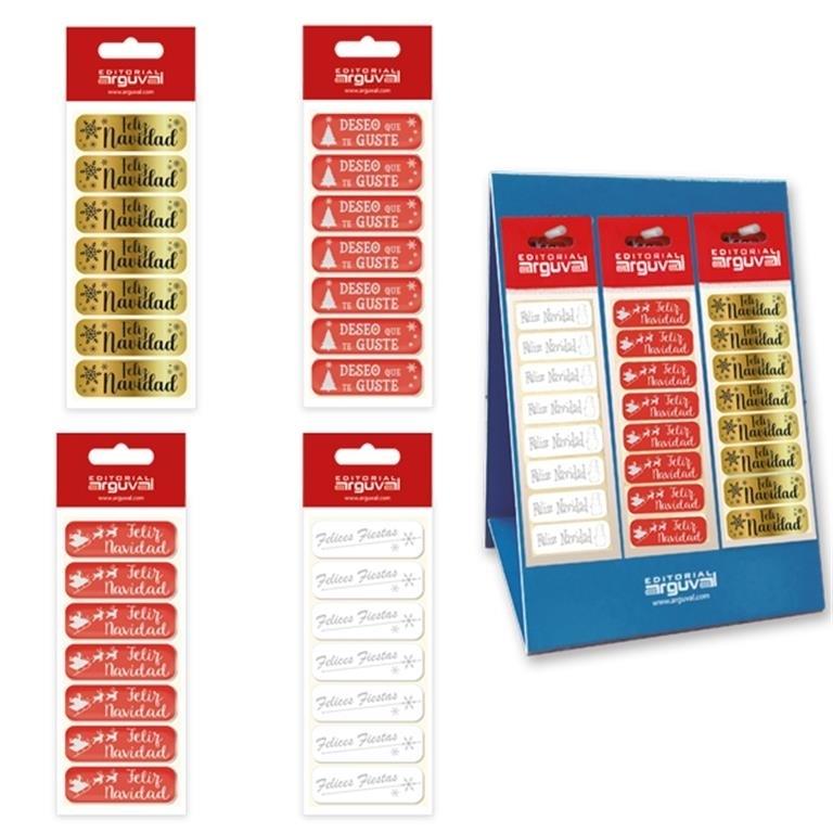 EXP.160 BLISTERS ETIQUETAS HOLOGRAFICAS NAVIDAD ARGUVAL 47780