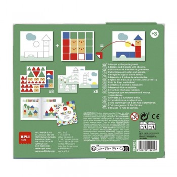 Juego Apli 19432 gomets geométricos-pueblos