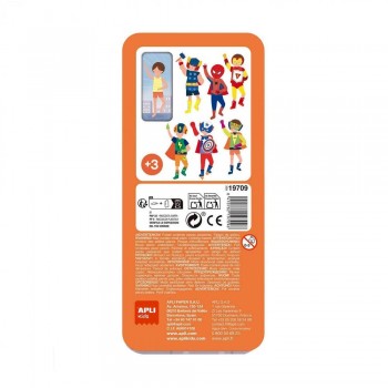 Juego Apli 19709 Caja metalica Mix&Match Superheroes