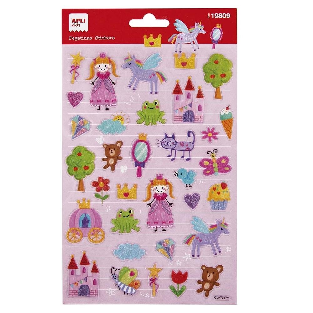 Gomette Apli 19809 Maxi Dibujo princesas 33 unidades