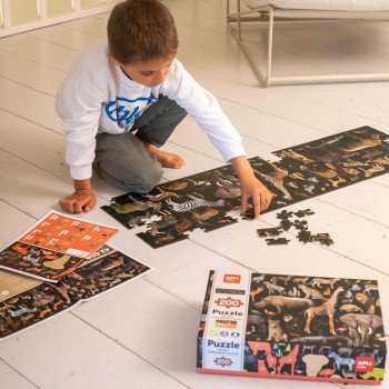 Juego Apli 19697 puzle animales amenazados Sabana 200 piezas