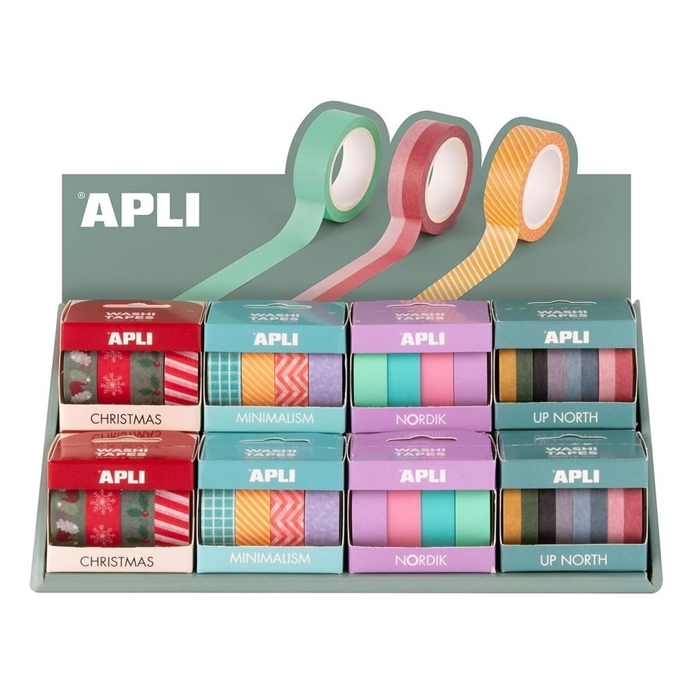 Expositor Apli 19885 Cintas adhesivas decorativas 12 packs