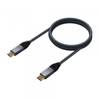 Cable USB-C AISENS A107-0672   USB 3.2 Gen2x2 20Gbps 100W 8K 30Hz (1,5 m, Gris)
