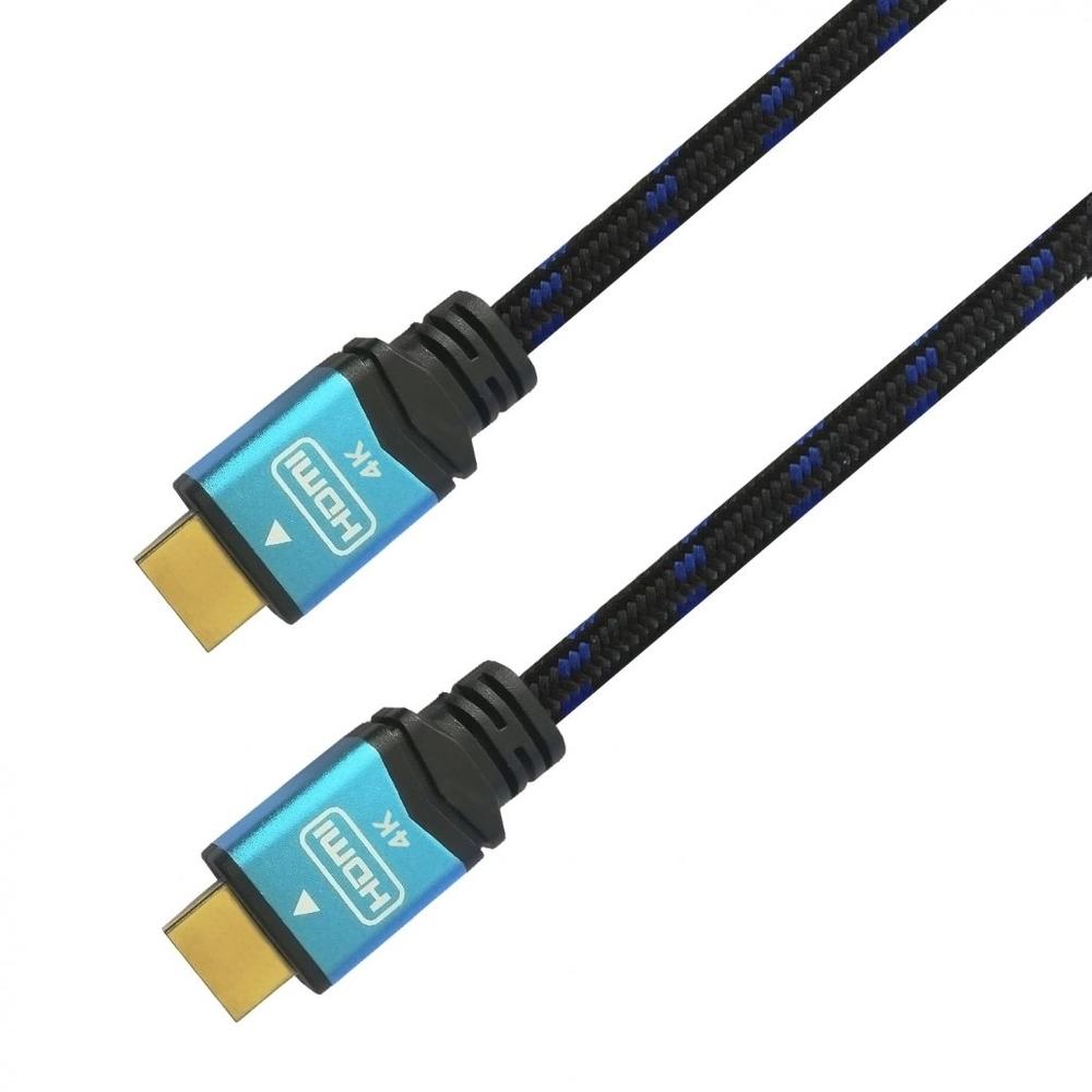 Cable HDMI AISENS A120-0359   4K 60Hz 18Gbps Premium (5 m, Negro/Azul)