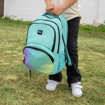 Mochila 4 cremalleras 46,5cm Sunset Verde 624604SN1GR Milan