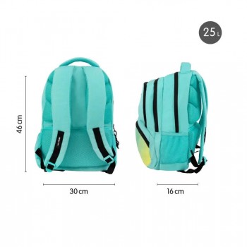 Mochila 4 cremalleras 46,5cm Sunset Verde 624604SN1GR Milan