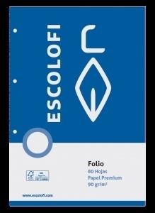 Recambio Escolofi A4 cuadros 6X6 con margen 4 taladros 80 hojas 90 gramos 500.0404.04