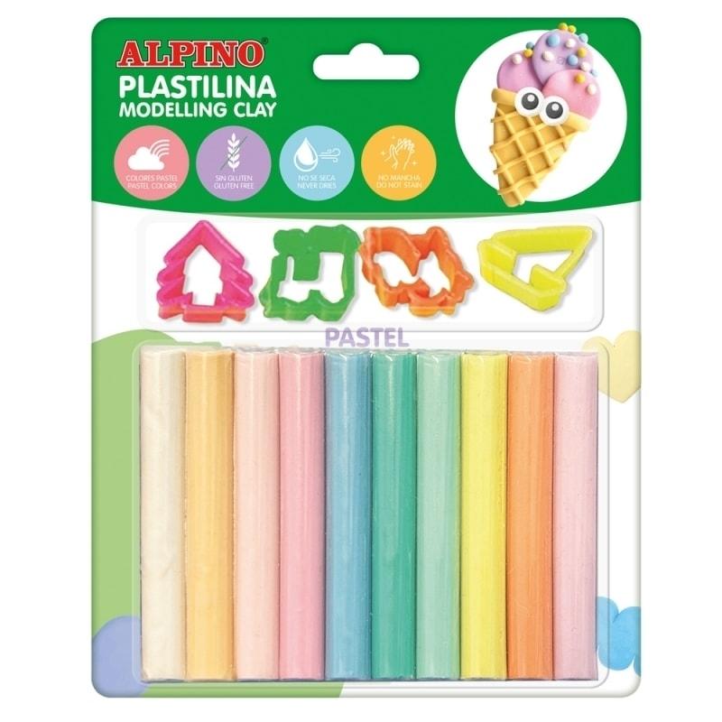 Bolsa plastilina Alpino 10uds. 17grs. Pastel DP000250