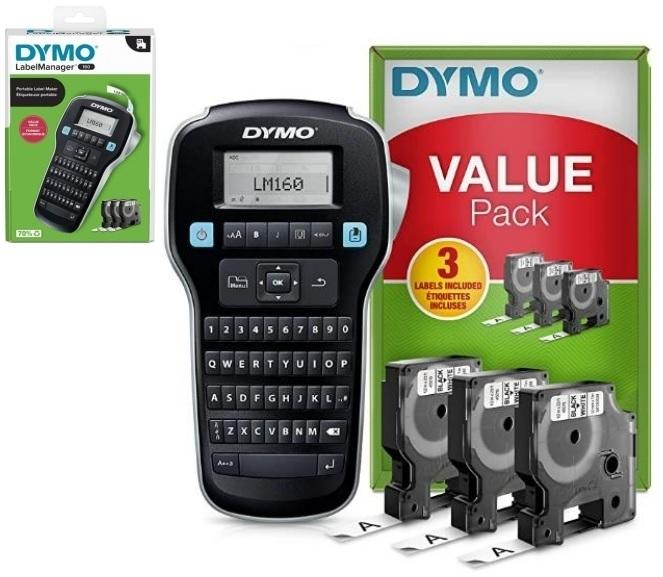 Pack Dymo Label Manager 160 + 3 cintas D1 2181011