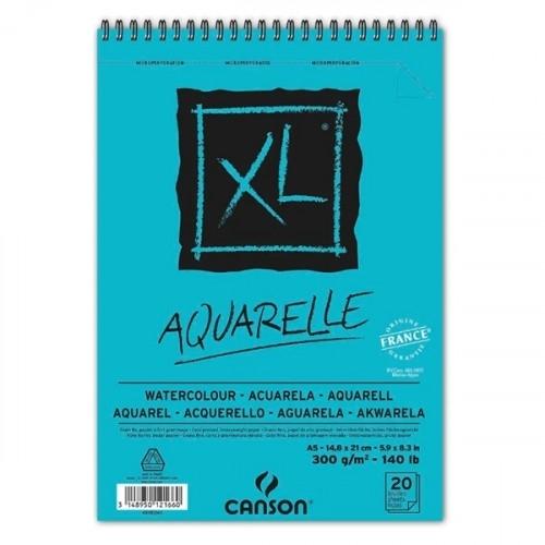 Bloc Álbum XL Acuarela fino 300 g Canson espiral microperforado A5 20 hojas C400082843