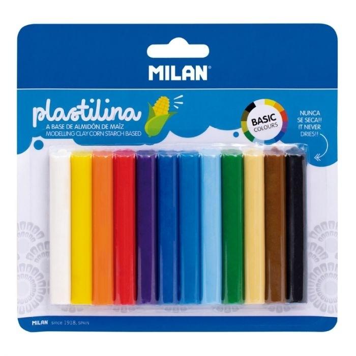 Plastilina Milan 914712 11 gramos caja de 12 uds. surtidos