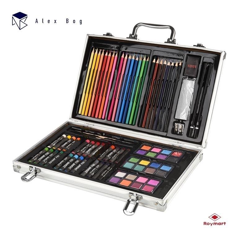 Maletin Art studio Artist 80 piezas aluminio AB-0896 Roymart