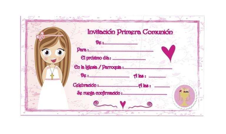BLISTER 10 INVITACION COMUNION NIÑA 40024 ARGUVAL