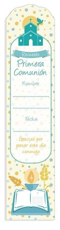 BLISTER 25 MARCAPÁGINAS COMUNION IGLESIA AZUL 40064 ARGUVAL