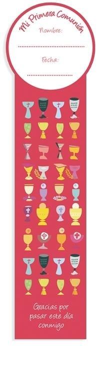 BLISTER 25 MARCAPÁGINAS COMUNION ROSA DETALLES 40071 ARGUVAL