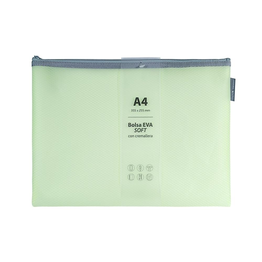 Carpeta cremallera Grafoplas A4 Eva Soft Verde 04873992