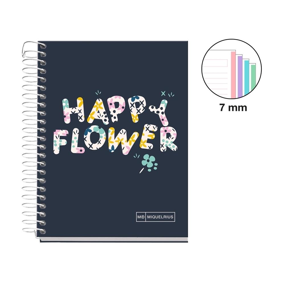 Block MiquelRius A6 120 hojas Horizontal 70 gramos Happy Flower MR4333