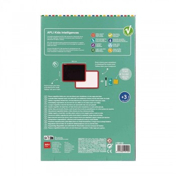 Pizarra Apli magnetica 19112 doble cara 29x22