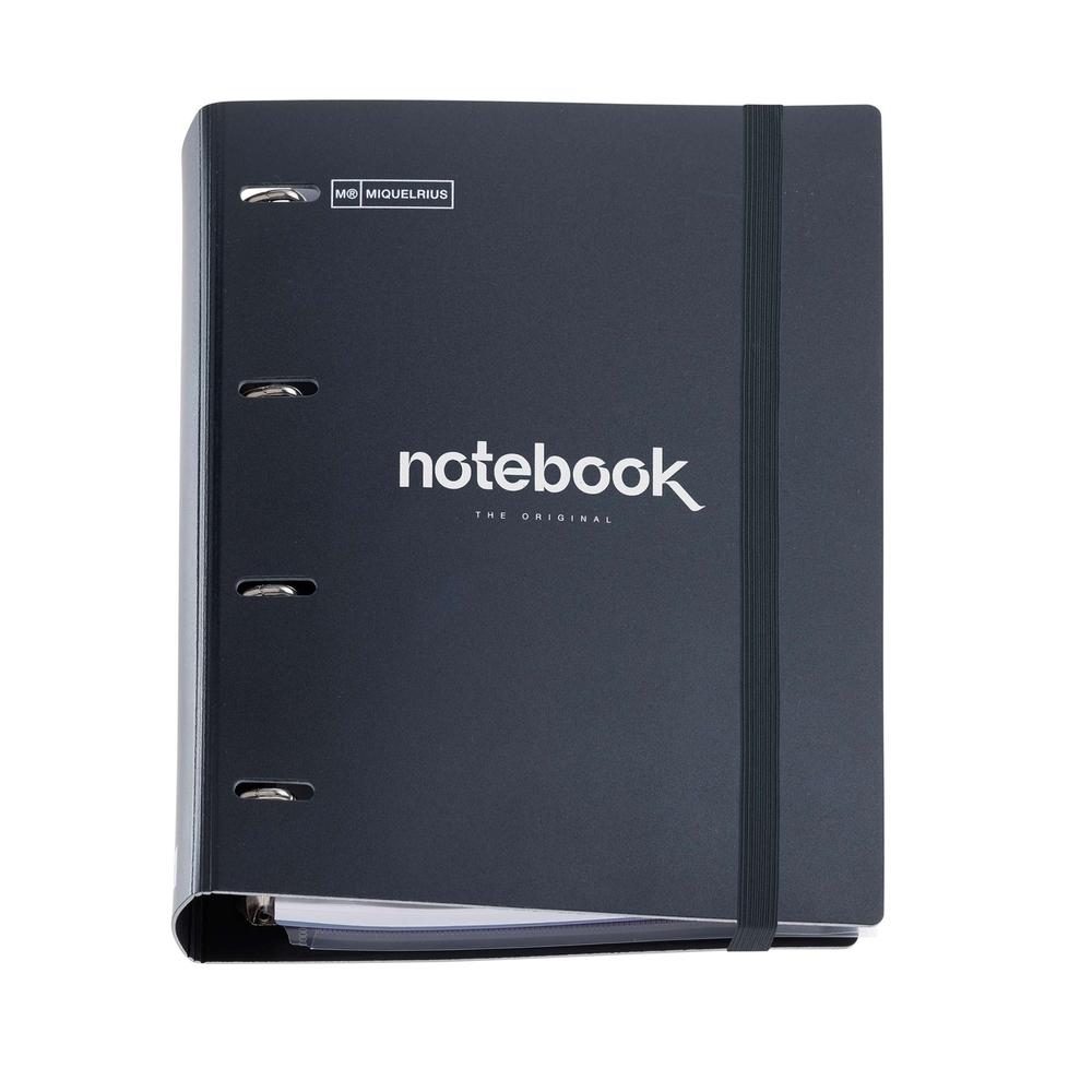 Carpebloc Miquelrius MR15111 A4 4 anillas 35mm 100H 90G 5x5 360º Negro