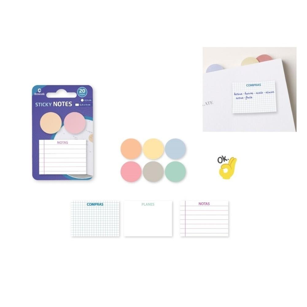 Notas planificador adhesivas Bismark 329493 Recordatorios y apuntes 20 hojas