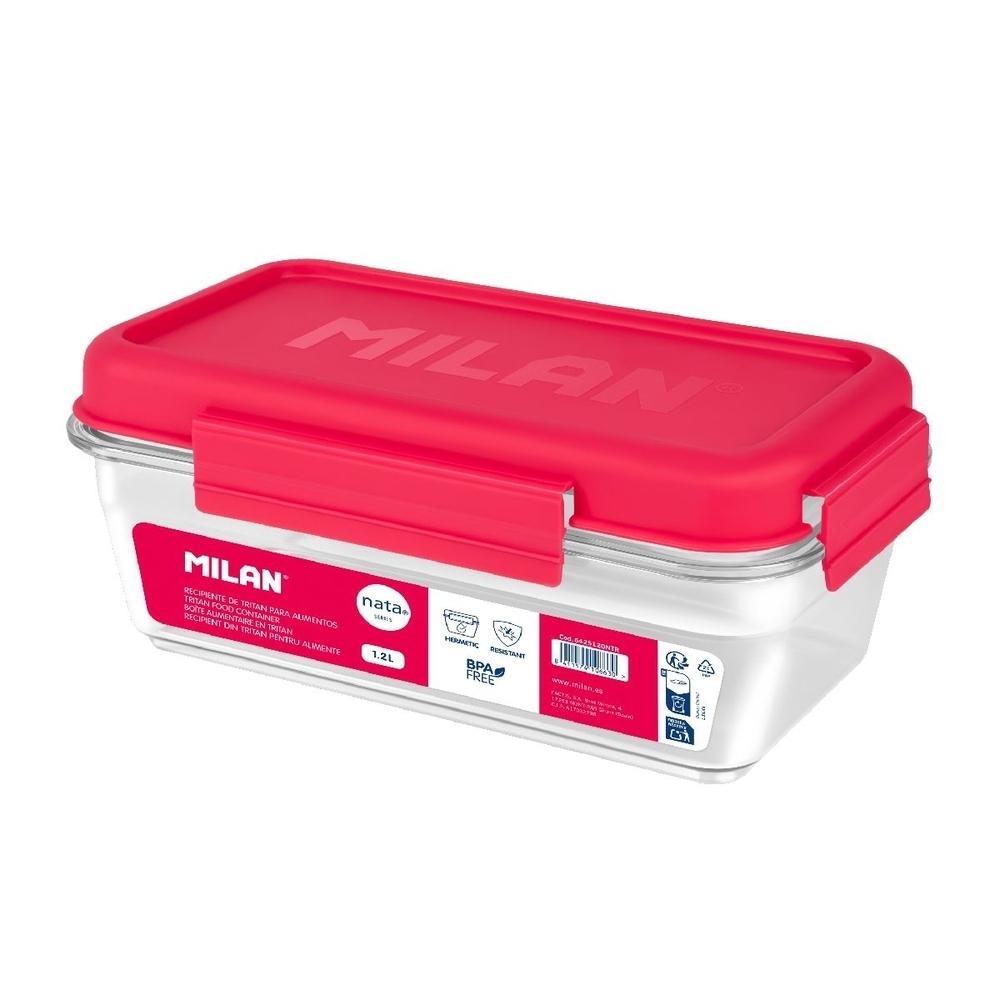 Fiambrera Milan serie 624 de tritan hermetica 1200ml rosa 6425120NTR