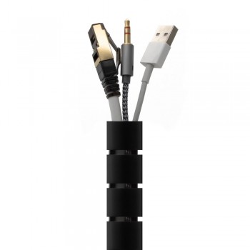 Organizador de Cables AISENS A151-0604   Espiral 25 mm x 2 m (Negro)